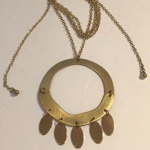 NEW gold circle fringe PROFESSIONAL necklace gypsy
